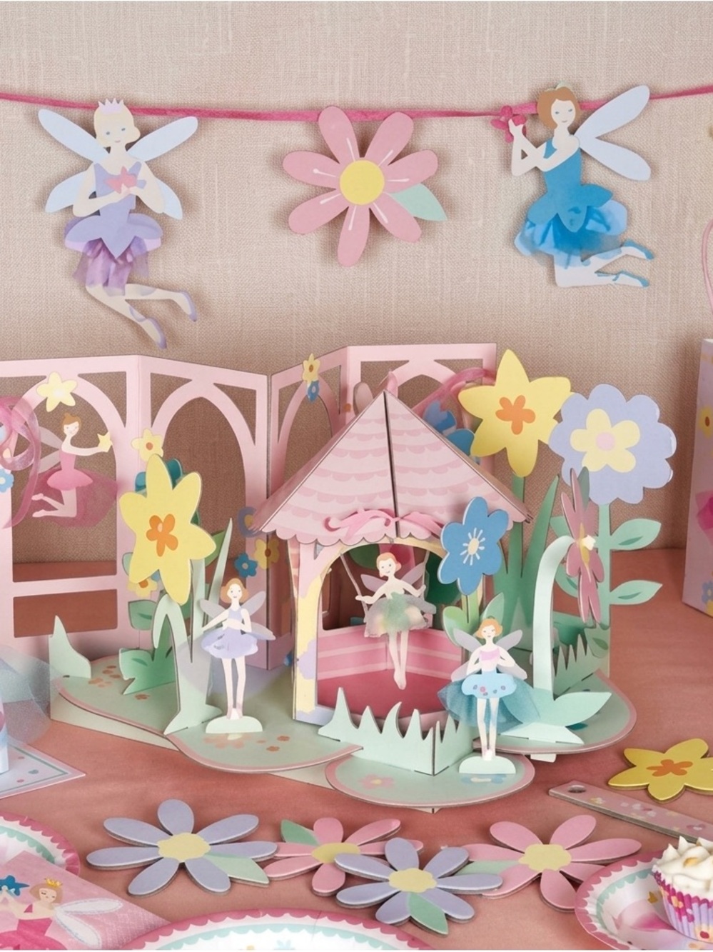 Meri Meri Fairy Wishes Party Decor Centerpiece & Garland New Unused Rare Decor